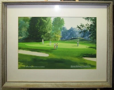 Поле для гольфа Robert Bode '70s WC 17th Green Whippoorwill иллюстратор из списка Нью-Йорка - Изображение 1 из 4