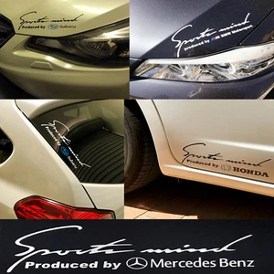 Pegatina reflectante elegante de carreras deporte mente emblema MERC H: 9 cm x W: 25 cm plata - Imagen 1 de 4