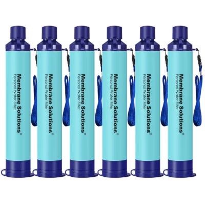 Personal Water Filter Straw for Hiking Camping Travel and Emergency 6 PACK - Image 1 of 4