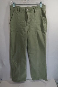 Judy Blue Jeans Women 9/29 (30X30) Green Garment Dyed Wide Leg Stretch Denim - Picture 1 of 10