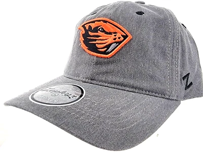 NEW Oregon State Beavers Gray Embroidered Zephyr Adjustable chino Cap Hat Adult - Image 1 of 4