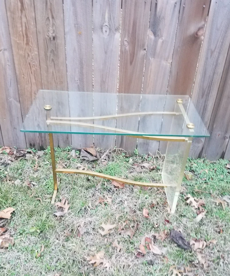 Mesa consola CHARLES HOLLIS JONES Lucite Hollywood Regency Midcentury **DAÑADA Foto 1 de 4