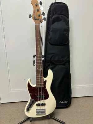 Sadowsky MetroExpress 21 Fret Vintage J/J Bass 5 String Left-Handed Olympic Whit - Image 1 of 4