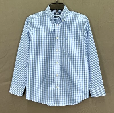 Camisa IZOD Niño AZUL/BLANCA Guinga STREGA ELÁSTICA 1 Bolsillo BOTÓN-UP Talla 14 Foto 1 de 4