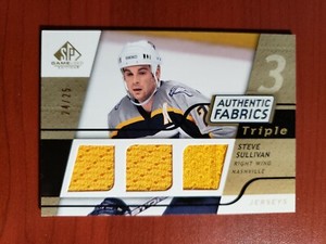 2008-09 SP Game Used Authentic Fabric Triple Jersey Gold Steve Sullivan 24/25