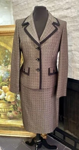 Jones Studio Brown With Black Trim Size 8 Career - Picture 1 of 17
