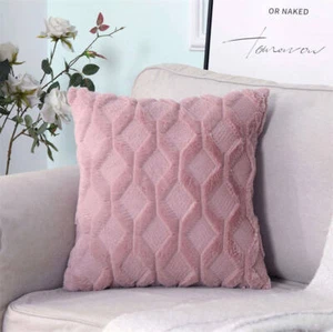 16" - 24" Cushion Cover Plush Soft Geometric Throw Pillow Cases Home Decor NEW - Picture 1 of 24