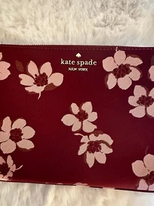 Kate Spade Chelsea The Little Better Floral Wristlet Wallet Deep Berry - Picture 1 of 7