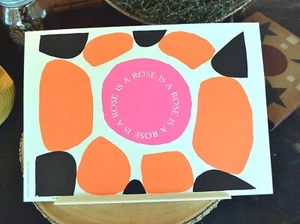 Sister Corita Print Rose 1968 Modern Pop Art Florescent Pink & Orange 1968 10x14 - Picture 1 of 6