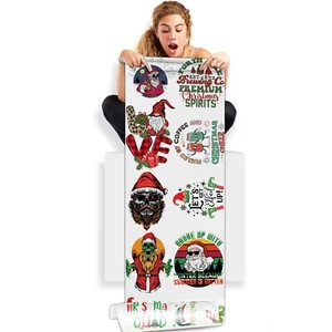 "Hoja de pandillas DTF de Navidad prefabricada, transferencias DTF, lista para presionar 22"" X 60" - Imagen 1 de 2