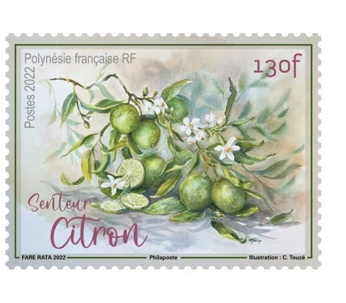 polynesia 2022 polynesie CITRON CITRUS scent fruit flora senteur aroma 1v mnh - Image 1 of 1