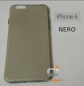 COVER CUSTODIA SILICONE MORBIDO SOTTILE APPLE IPHONE 6 COLORE NERO - Foto 1 di 1
