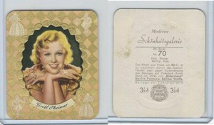 G14-15-1 Garbaty, Modern Beauties, 1937, #70 Gretl Theimer