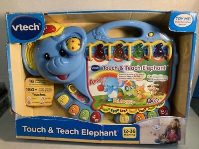 VTech Touch and Teach Elephant - Blue 12-36 Months - Interactive - Image 1 of 4