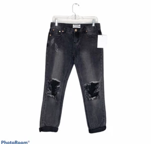 NWT One Teaspoon Awesome Baggies Basalt Black Jean Size 26 - Picture 1 of 11