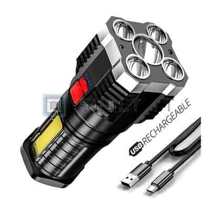 Torcia a LED 5 Luci Alta Potenza 3 Modalità Ricaricabile - Imagen 1 de 3