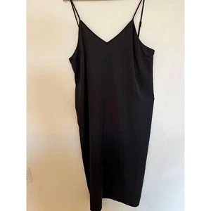 A New Day Women's Black Midi Slinky Slip Dress Adjustable Straps -XXL NWT - Picture 1 of 6