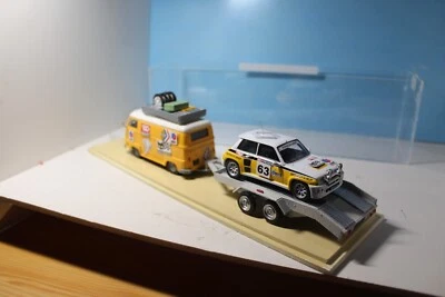 COFFRET ENSEMBLE RALLYE RENAULT ESTAFETTE + RENAULT 5 TURBO + REMORQUE 1/43 - Photo 1/4