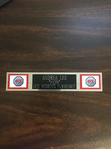 ANDREA LEE (UFC) NAMEPLATE FOR SIGNED TRUNKS DISPLAY/PHOTO/PLAQUE Cover