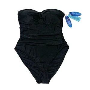 Wave Zone, Traje de Baño Negro de Una Pieza con Control Abdomen, Talla M - Imagen 1 de 5