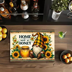 Where My Honey is 1, 11x8" Tempered Glass Cutting Board, Sublimated, (cut153) - Picture 1 of 1