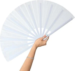 13inch Large Rave Fan Popping Fan Clacking Fans for Line Dancing,Hand Fans for W - Picture 1 of 7