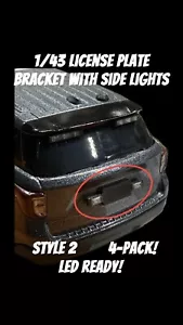 STAFFE TARGA POLIZIA 1/43 CON LUCI LATERALI CONFEZIONE DA 4 STYLE #2 LED READY - Foto 1 di 2
