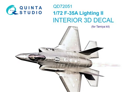 FÜNFTES STUDIO Quinta Studio 1/72 F-35A Lighting II 3D-gedruckter & farbiger Innenraum...