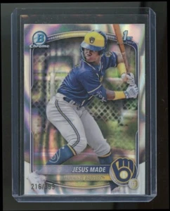 Jesus Made 2025 Bowman 1st Prospect Chrome Lava Refractor Card #/399 - Picture 1 of 2
