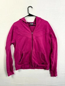 Nike Hoodie Damen XL (16-18) Rosa Logo Fleece Gefüttert Langarm Taschen Full Zip - Bild 1 von 7
