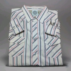 Maxini Long Sleeve Square Pearl Snap Western Shirt Mens Size XXL Cowboy - Picture 1 of 12