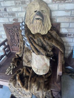 RUBIE'S STAR WARS CHEWBACCA PREMIUM ADULT COSTUME FULL BODY MASK SUIT Sz O/S - Image 1 of 4