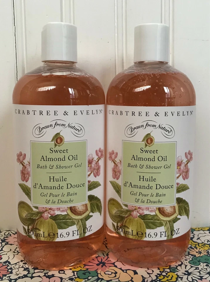 2 CRABTREE & EVELYN - SWEET ALMOND OIL - BATH AND SHOWER GEL 16.9 OZ BODY WASH - Image 1 of 1
