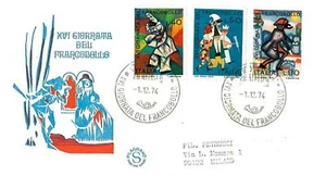 ITALIEN REP. - 1974 - Tag der Briefmarke - 16. Tag auf FDC Filgrano - Bild 1 von 1