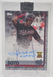 2019 Topps Clearly Authentic Autograph Juan Soto /75 RC Rookie Cup NY Mets - Picture 1 of 1