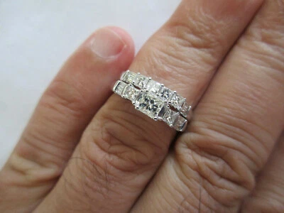 1.30 Ct  14K Gold Diamond Engagement Ring Set Center=1/2 Carat H-SI1  Value=$9K+ - Image 1 of 4