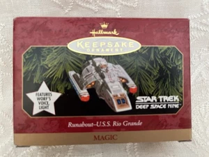STAR TREK Deep Space Nine Runabout USS Rio Grande Hallmark Keepsake Ornament VTG - Picture 1 of 1