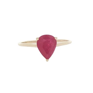 9ct Gold Ruby Solitaire Ring - Picture 1 of 4