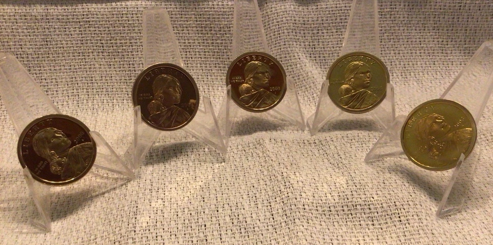 Lot of 5  Sacagawea Proof Dollars $1 2000 S - 2006 S - Image 1 of 4