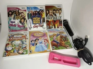 NINTENDO WII DISNEY SING It, Barbie, princess,my Sims Kindom, brats, 6 Game Lot - Picture 1 of 5