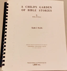 A Child's Garden of Bible Stories (Braille for the Blind) - Bild 1 von 2