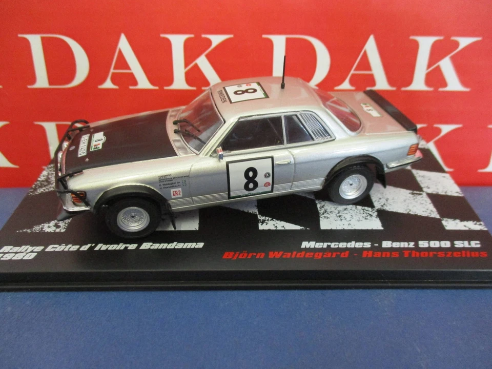 Die cast 1/43 Modellino Auto Mercedes 500 SLC Rally Bandama 1980 B. Waldegard - Immagine 1 di 4