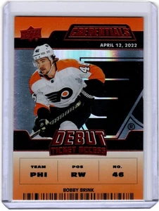 2022-23 Upper Deck Credentials #162 Bobby Brink Debut Ticket Access Orange #/149 - Bild 1 von 1