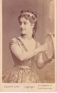 Beautiful rare cdv photo of soprano ADELINA PATTI as Carmen - 19 c. superstar - Picture 1 of 1