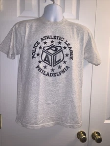 Jerzees PAL Police Athletic League Philadelphia T-Shirt hellgrau M Vintage - Bild 1 von 6