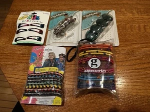 Vtg 90s style Girls Hair Accessories, Hair Clips Barrettes Hair Ties Lot 5 New - Picture 1 of 13