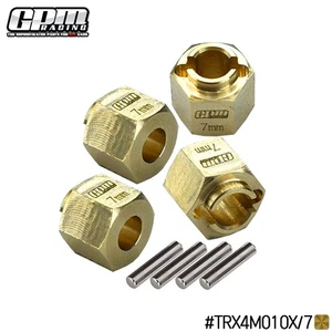 GPM Brass 7mm Wheel Hex Hub Extenders For TRAXXAS 1/18 TRX-4M Ford Bronco - Picture 1 of 2