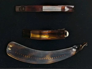 3er Set Kunststoff Kunst Schildkröte Haarspange, Pferdeschwanz und flache Spange Frankreich - Bild 1 von 16