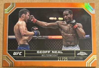 2024 Topps Chrome UFC Geoff Neal Orange SSP /25 - Image 1 of 2