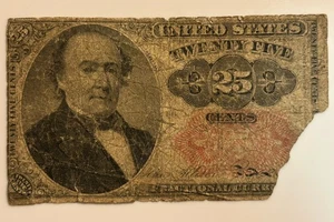 1874 - 25 Cents Fractional Currency - 5th Series P#123 Robert Walker - Picture 1 of 3